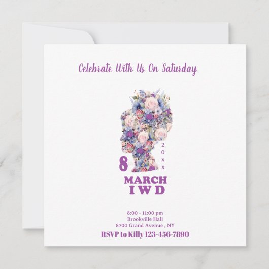 Internationale Vrouwendag 2025: Feminini vieren Kaart (Voorkant)