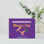 Internationale Vrouwendag 2025 inclusie feminist Briefkaart (Staand voorkant)