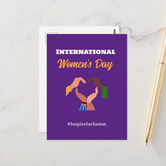 Internationale Vrouwendag 2025 inclusie feminist Briefkaart (Voorkant / Achterkant in situ)