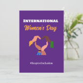 Internationale Vrouwendag 2025 inclusie feminist Kaart (Staand voorkant)