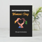 Internationale Vrouwendag 2025 inclusie feminist Kaart (Staand voorkant)