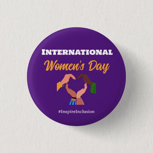 Internationale Vrouwendag 2025 inclusie feminist Ronde Button 3,2 Cm (Voorkant)