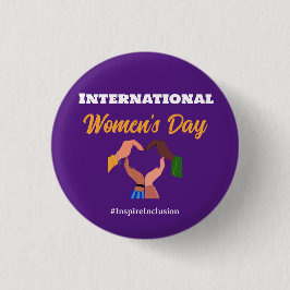 Internationale Vrouwendag 2025 inclusie feminist Ronde Button 3,2 Cm