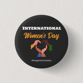 Internationale Vrouwendag 2025 inclusie feminist Ronde Button 3,2 Cm