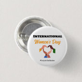 Internationale Vrouwendag 2025 inclusie feminist Ronde Button 3,2 Cm (Voorkant /achterkant)