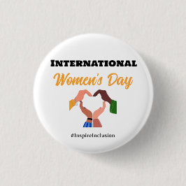 Internationale Vrouwendag 2025 inclusie feminist Ronde Button 3,2 Cm