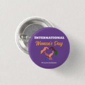 Internationale Vrouwendag 2025 inclusie feminist Ronde Button 3,2 Cm (Voorkant /achterkant)