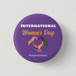 Internationale Vrouwendag 2025 inclusie feminist Ronde Button 3,2 Cm