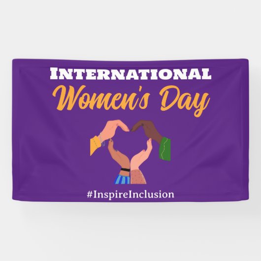 Internationale Vrouwendag 2025 inclusie feminist Spandoek (Horizontaal)