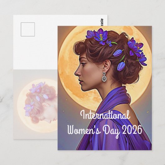 Internationale Vrouwendag 2026 Briefkaart (Voorkant / Achterkant)