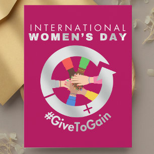 Internationale Vrouwendag 2026 Geef Om Te Krijgen Briefkaart