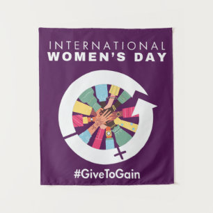 Internationale Vrouwendag 2026 Geef Om Te Krijgen Wandkleed