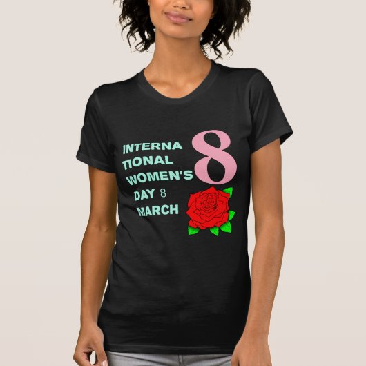 Internationale Vrouwendag 8 maart 2023 t-shirt (Voorkant)