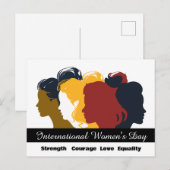 Internationale Vrouwendag 8 maart 2025 Briefkaart (Voorkant / Achterkant)
