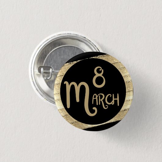 Internationale Vrouwendag 8 maart 2025 Ronde Button 3,2 Cm (Voorkant /achterkant)