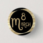 Internationale Vrouwendag 8 maart 2025 Ronde Button 3,2 Cm (Voorkant)