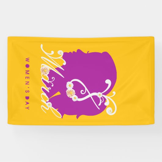 Internationale Vrouwendag 8 maart 2025 Spandoek (Horizontaal)