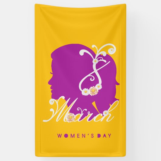 Internationale Vrouwendag 8 maart 2025 Spandoek (Verticaal)
