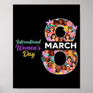 Internationale vrouwendag 8 maart 2026 empoweren poster