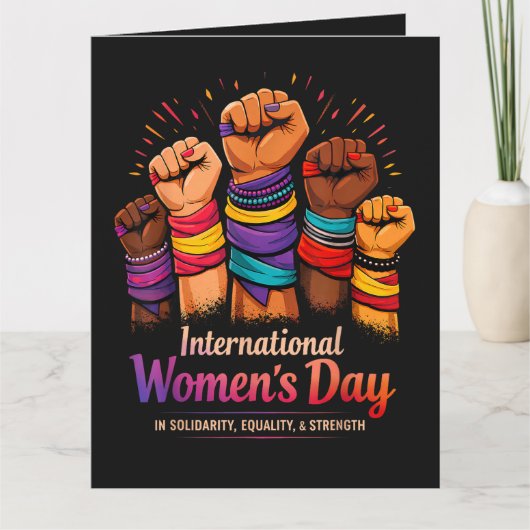 Internationale Vrouwendag 8 maart Bedankkaart (Voorkant)