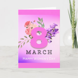 Internationale Vrouwendag 8 Maart Bloemen Kaart