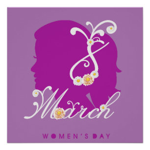 Internationale Vrouwendag 8 Maart Bloemen Perfect Poster
