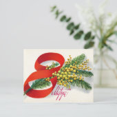 Internationale Vrouwendag, 8 maart Briefkaart (Staand voorkant)