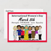 Internationale Vrouwendag 8 maart Briefkaart (Voorkant / Achterkant)