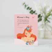 Internationale Vrouwendag 8 maart Briefkaart (Staand voorkant)