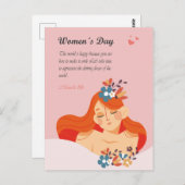 Internationale Vrouwendag 8 maart Briefkaart (Voorkant / Achterkant)