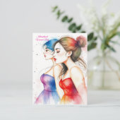 Internationale Vrouwendag 8 maart Briefkaart (Staand voorkant)