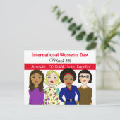 Internationale Vrouwendag 8 maart Briefkaart (Staand voorkant)