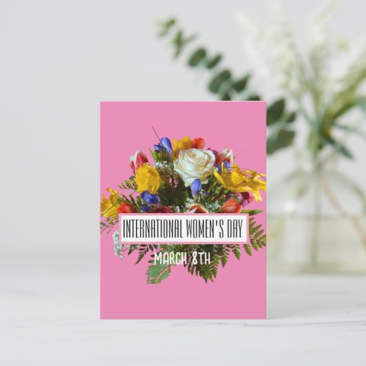 INTERNATIONALE VROUWENDAG 8 MAART BRIEFKAART (Staand voorkant)