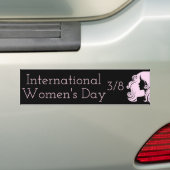 Internationale Vrouwendag 8 maart Bumpersticker (Op auto)