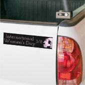 Internationale Vrouwendag 8 maart Bumpersticker (Op Truck)