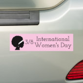 Internationale Vrouwendag 8 maart Bumpersticker (Op auto)