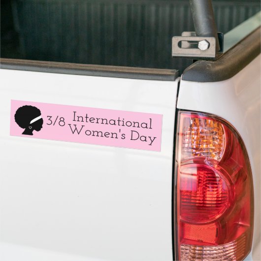 Internationale Vrouwendag 8 maart Bumpersticker (Op Truck)