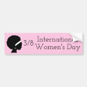 Internationale Vrouwendag 8 maart Bumpersticker (Voorkant)