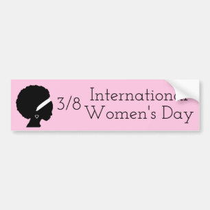 Internationale Vrouwendag 8 maart Bumpersticker