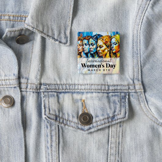 Internationale Vrouwendag | 8 maart Button (In situ)