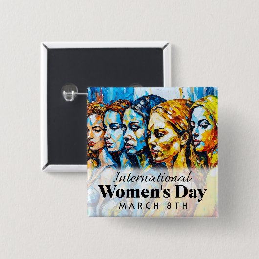 Internationale Vrouwendag | 8 maart Button (Voorkant /achterkant)