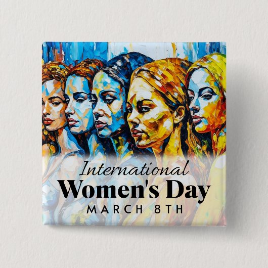 Internationale Vrouwendag | 8 maart Button (Voorkant)
