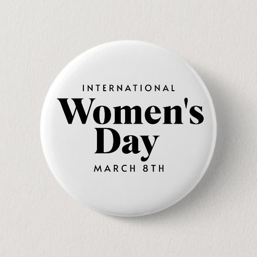 Internationale Vrouwendag | 8 maart Button (Voorkant)