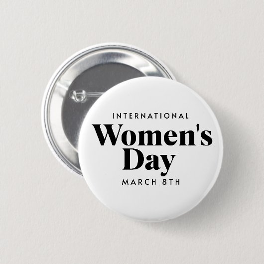 Internationale Vrouwendag | 8 maart Button (Voorkant /achterkant)