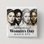Internationale Vrouwendag | 8 maart Button (Voorkant)