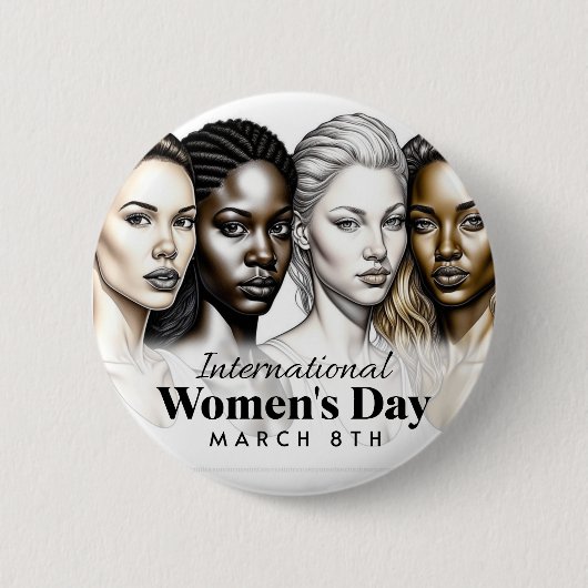 Internationale Vrouwendag | 8 maart Button (Voorkant)