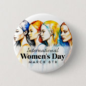 Internationale Vrouwendag | 8 maart Button (Voorkant)