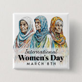 Internationale Vrouwendag | 8 maart Button (Voorkant)