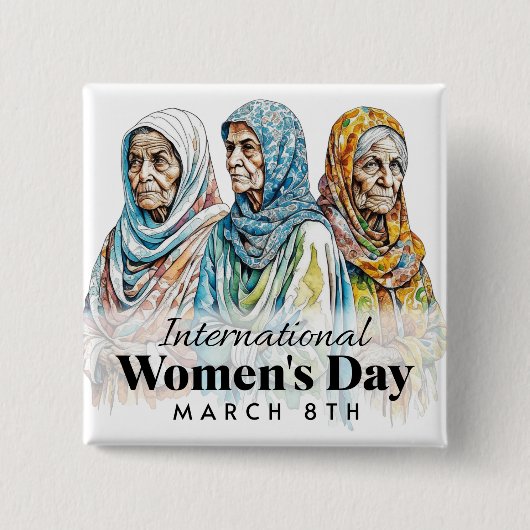 Internationale Vrouwendag | 8 maart Button (Voorkant)