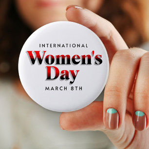 Internationale Vrouwendag   8 maart Button